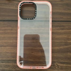 Casetify pink bumper clear iPhone 13 pro max case
